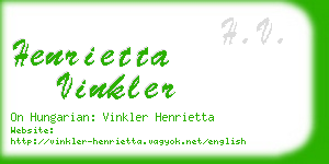 henrietta vinkler business card